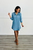 Denim Collared Pocket Mini Dress (Reg.)