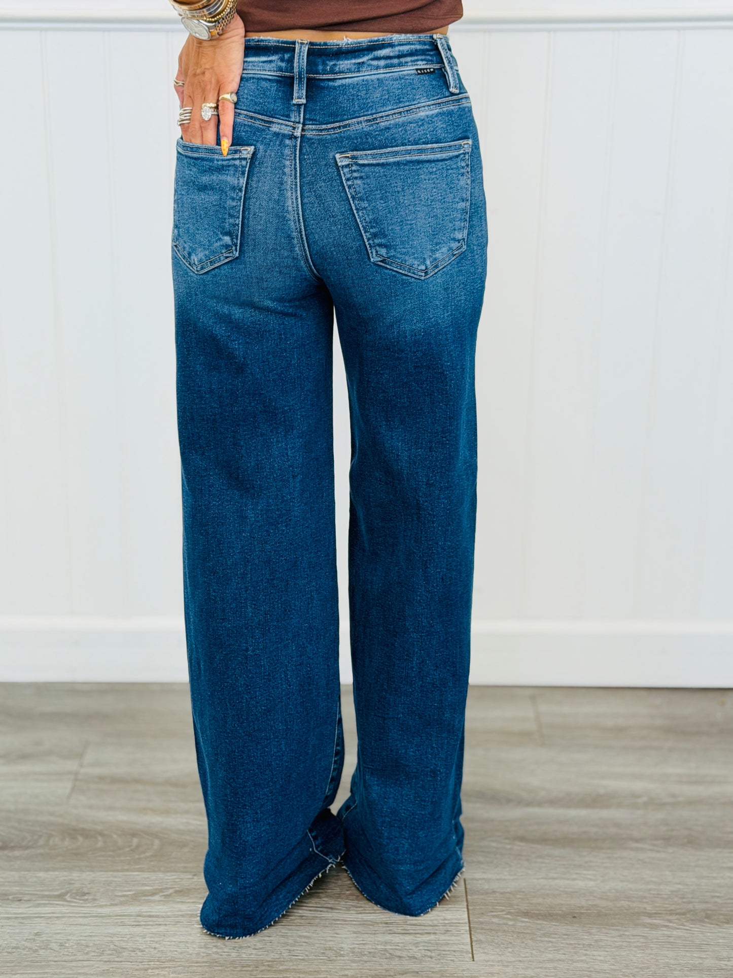 Risen Not Your Average Wide Leg Cuffed Jeans (Reg & Plus)