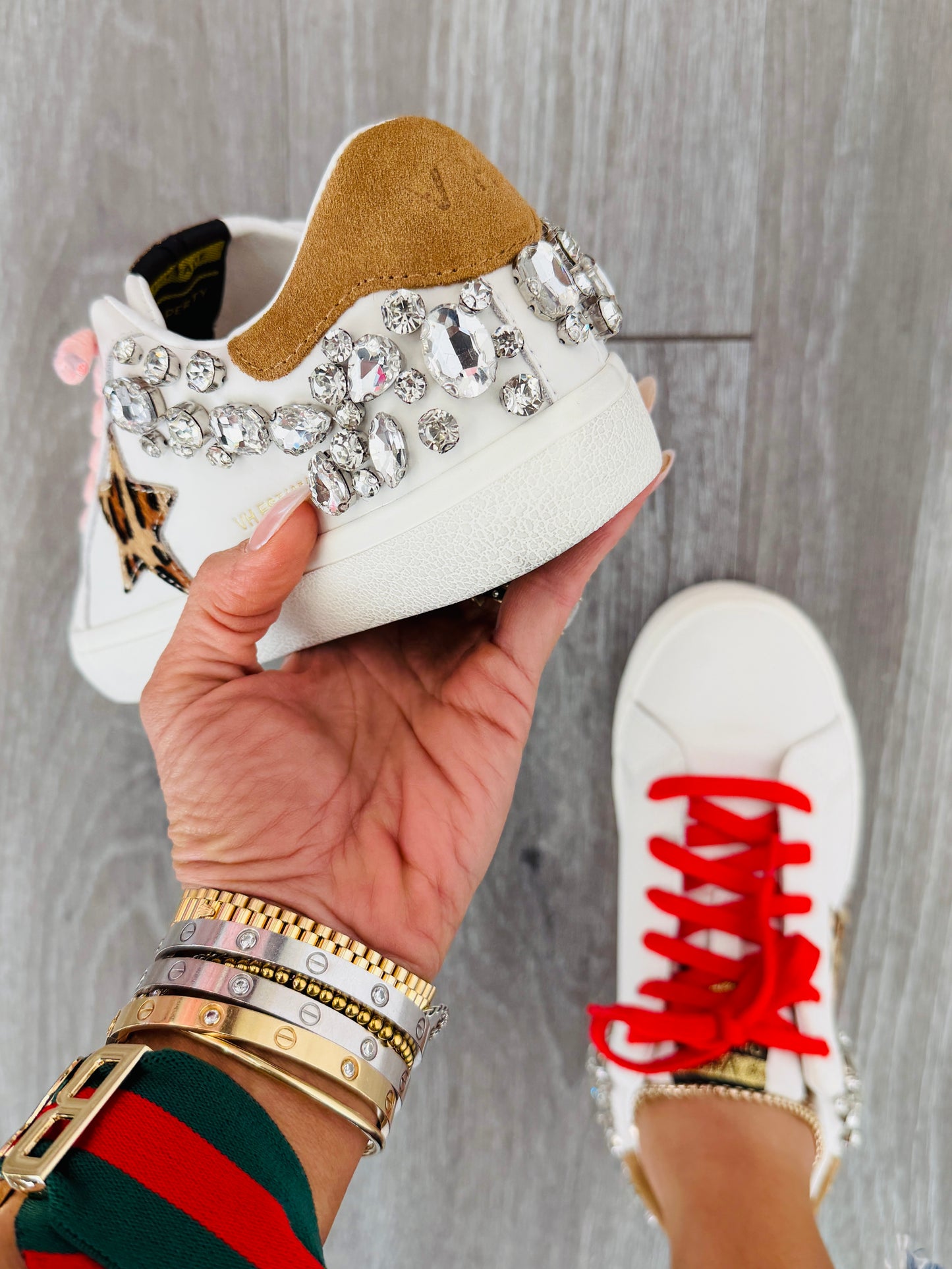 VH x WR Born To Shine Leopard Remix Sneakers