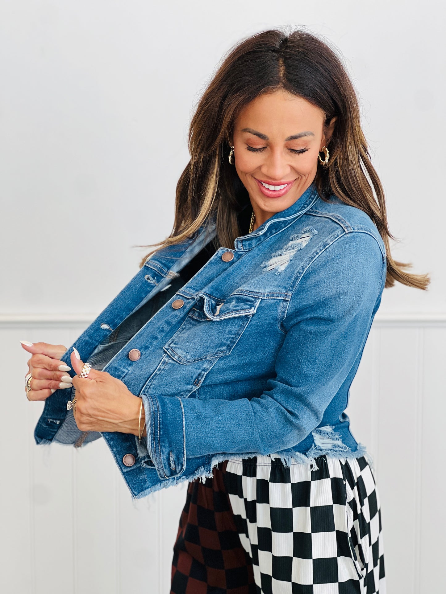 Risen Super Soft Distressed Vintage Jacket (Reg & Plus)