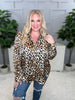 Brown Leopard Long Sleeve Blouse (Reg. and Plus)