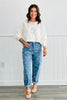 Laser Cut Lace Bows Sweatshirt (Reg.)-2 Colors