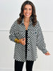 Black Checkered Button Down Top (Reg)