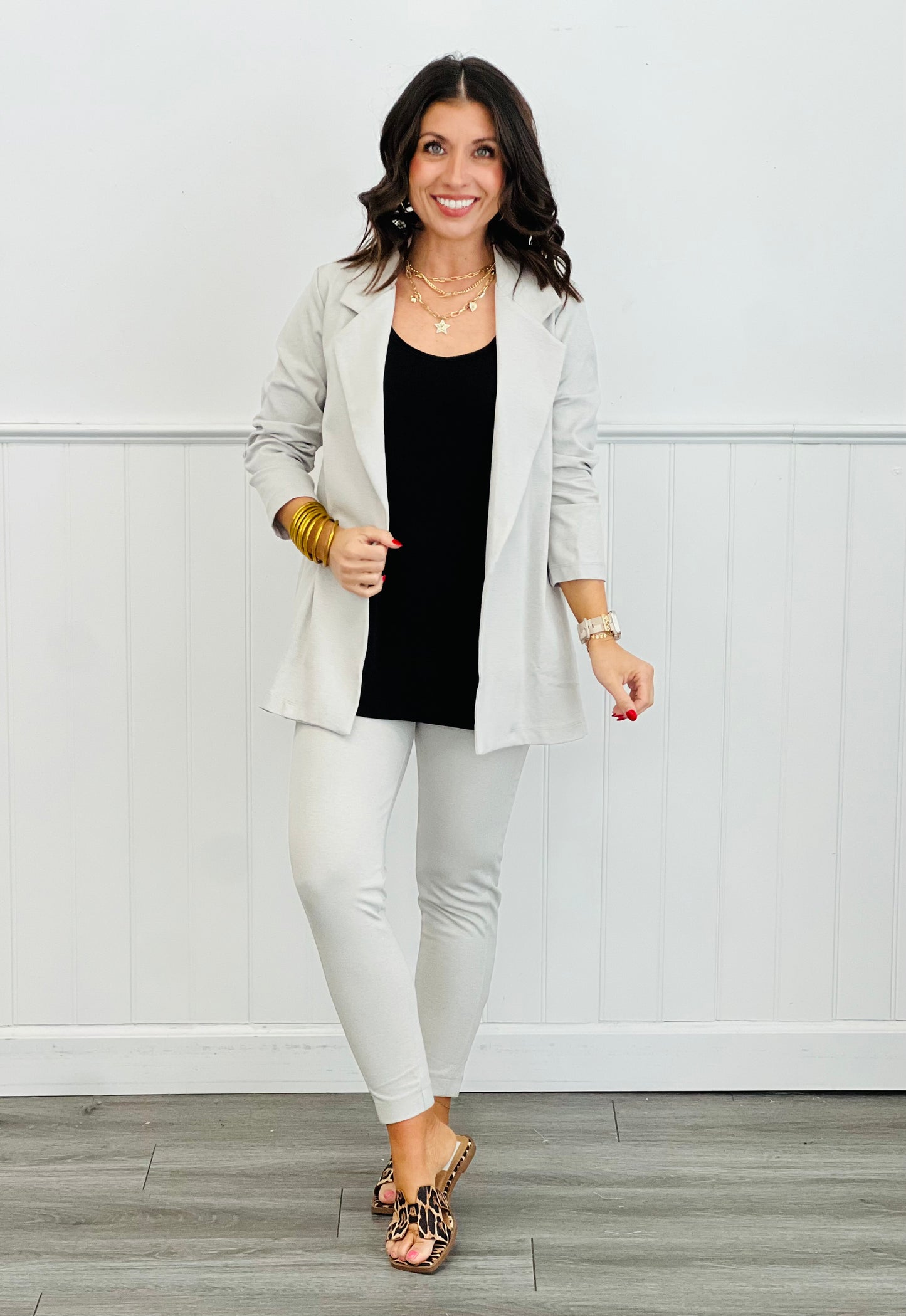 Dear Scarlett Magic 3/4 Sleeve Blazer (Reg. and Plus) - 9 Colors