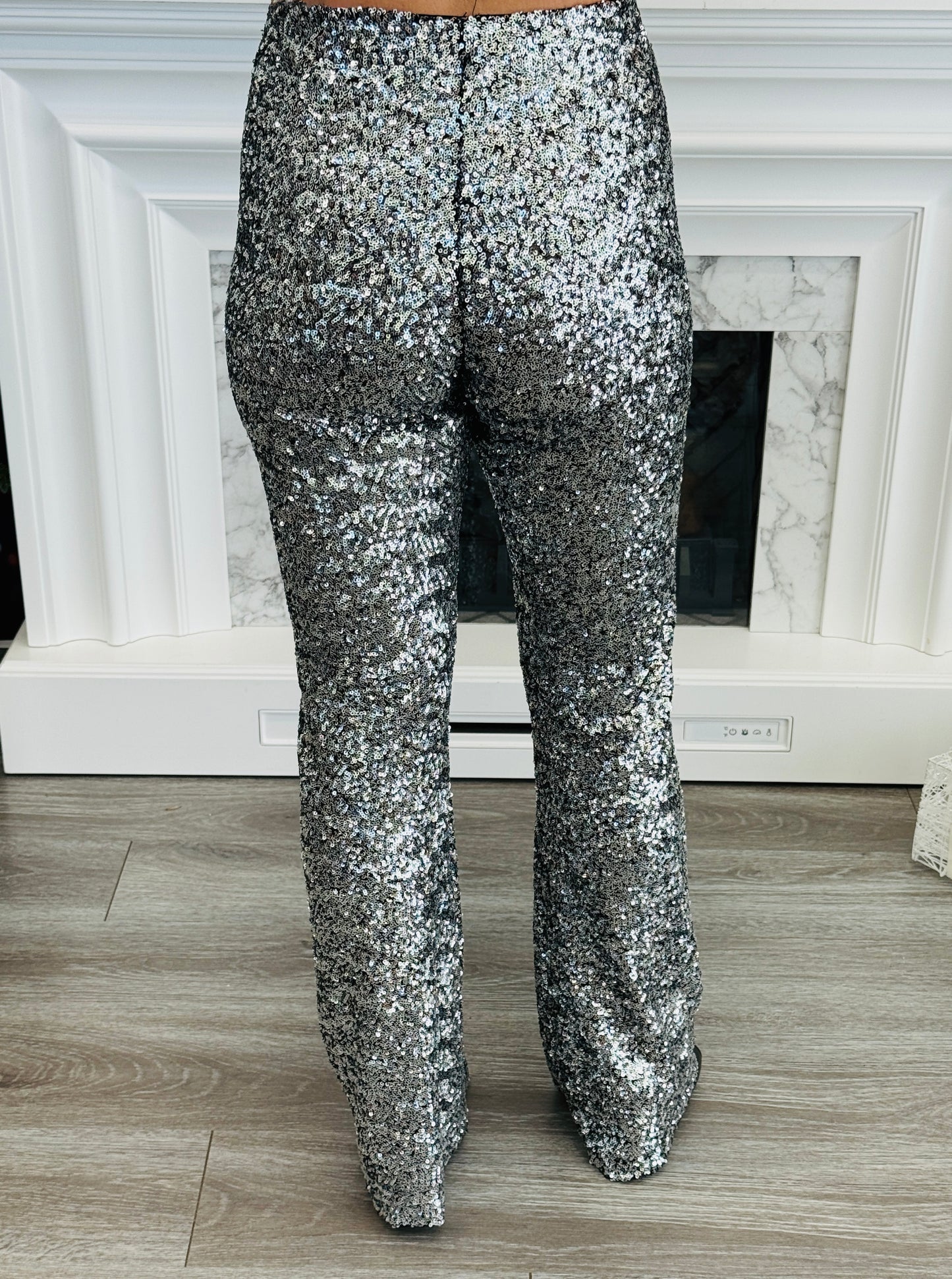Silver Sequin Pull On Pants (Reg.)