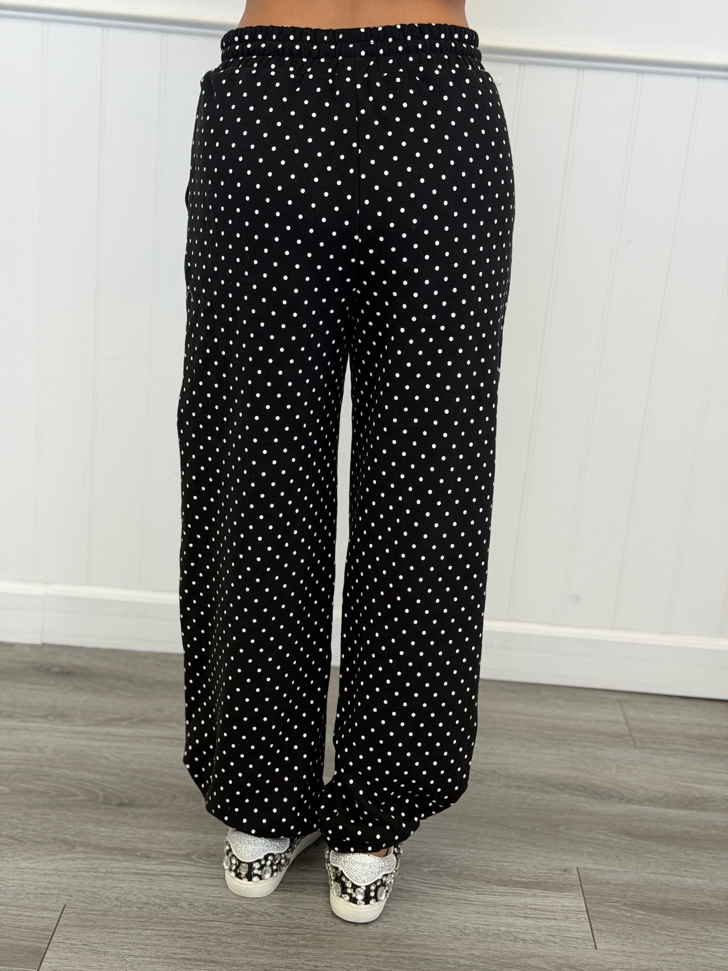 Cozy Micro Polka Dot Jogger Pants (Reg.) - 2 Colors