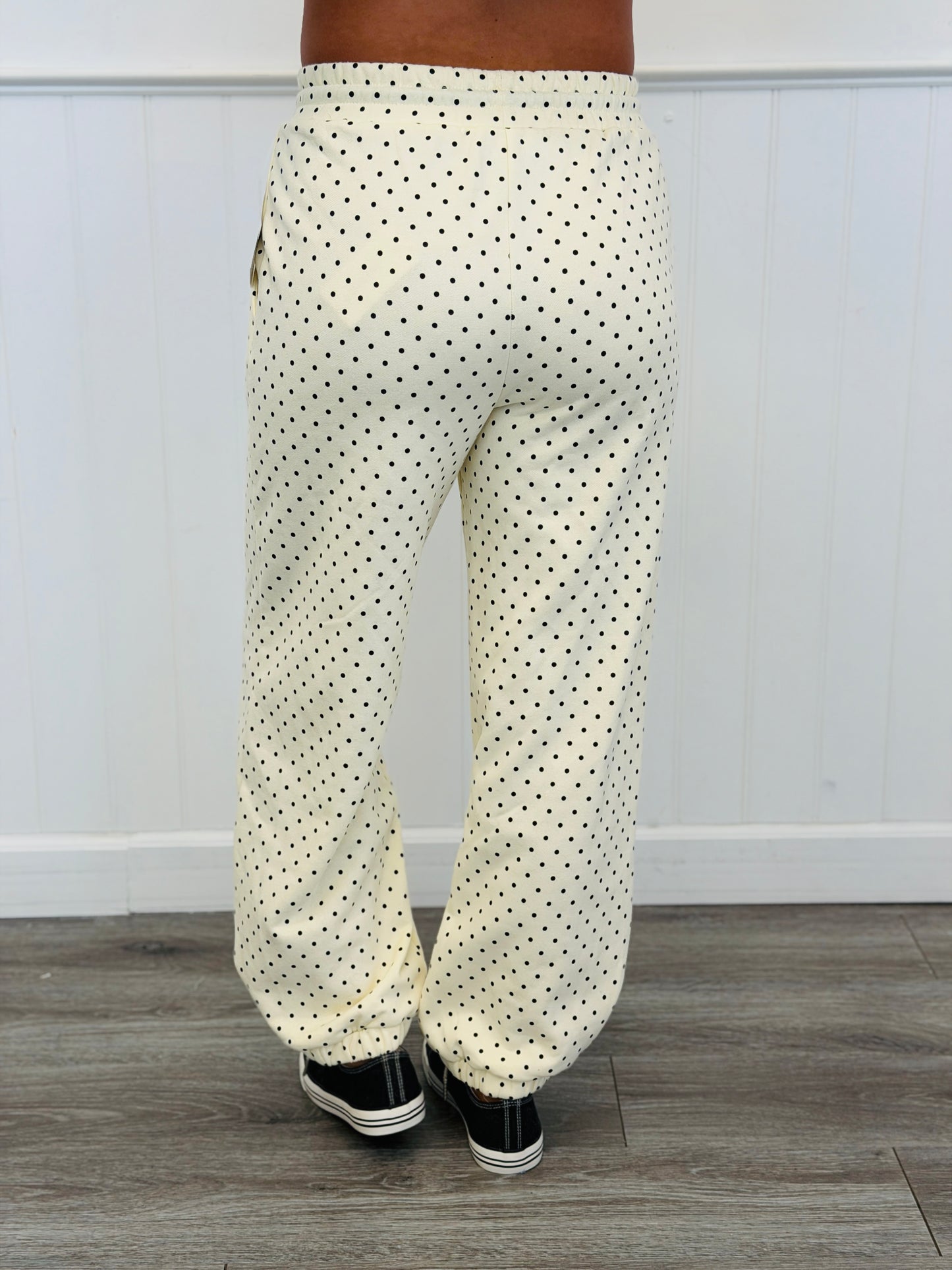 Cozy Micro Polka Dot Jogger Pants (Reg.) - 2 Colors
