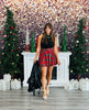 Red Multi Plaid Mini Bubble Skirt (Reg & Plus)