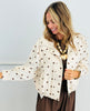 Ivory/Brown Polka Dot Zip Up Jacket (Reg. & Plus)