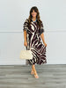 Brown Zebra Print Midi Dress (Reg. and Plus)
