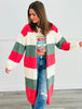 Christmas Color Block Longline Cardigan (Reg.)