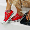 Red Sparkle On Sneakers