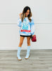 Queen Of Sparkles Licensed Light Blue Fog Polar Express Train Sweatshirt (Reg. & Plus)