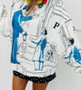 Queen Of Sparkles Licensed Blue All Aboard Conductor Sweatshirt (Reg. & Plus)
