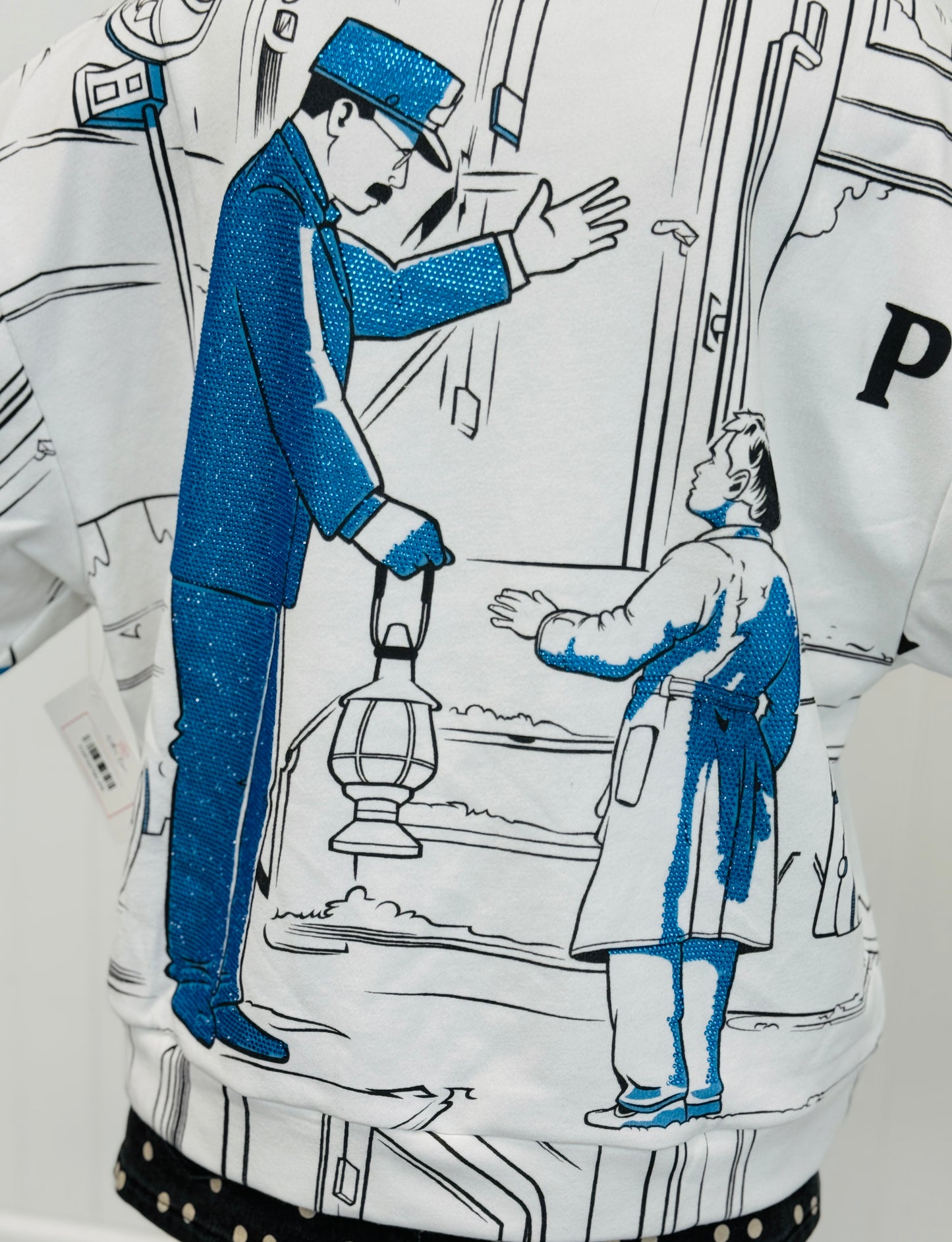 Queen Of Sparkles Licensed Blue All Aboard Conductor Sweatshirt (Reg. & Plus)