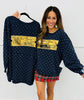Queen Of Sparkles Licensed Navy Polar Express Train Ticket Sweatshirt (Reg. & Plus)