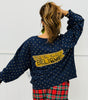 Queen Of Sparkles Licensed Navy Polar Express Train Ticket Sweatshirt (Reg. & Plus)