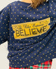Queen Of Sparkles Licensed Navy Polar Express Train Ticket Sweatshirt (Reg. & Plus)