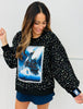 Queen Of Sparkles Licensed Black Rhinestone Polar Express Sweatshirt (Reg. & Plus)