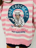 Queen Of Sparkles Licensed Pink & White Striped Hot Chocolate Sweater (Reg. & Plus)