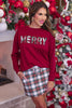 Merry Plaid Patch Luxe Pullover