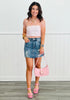 Short Sleeve Floral Mesh Top (Reg.)-2 Colors