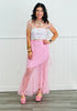 Short Sleeve Floral Mesh Top (Reg.)-2 Colors