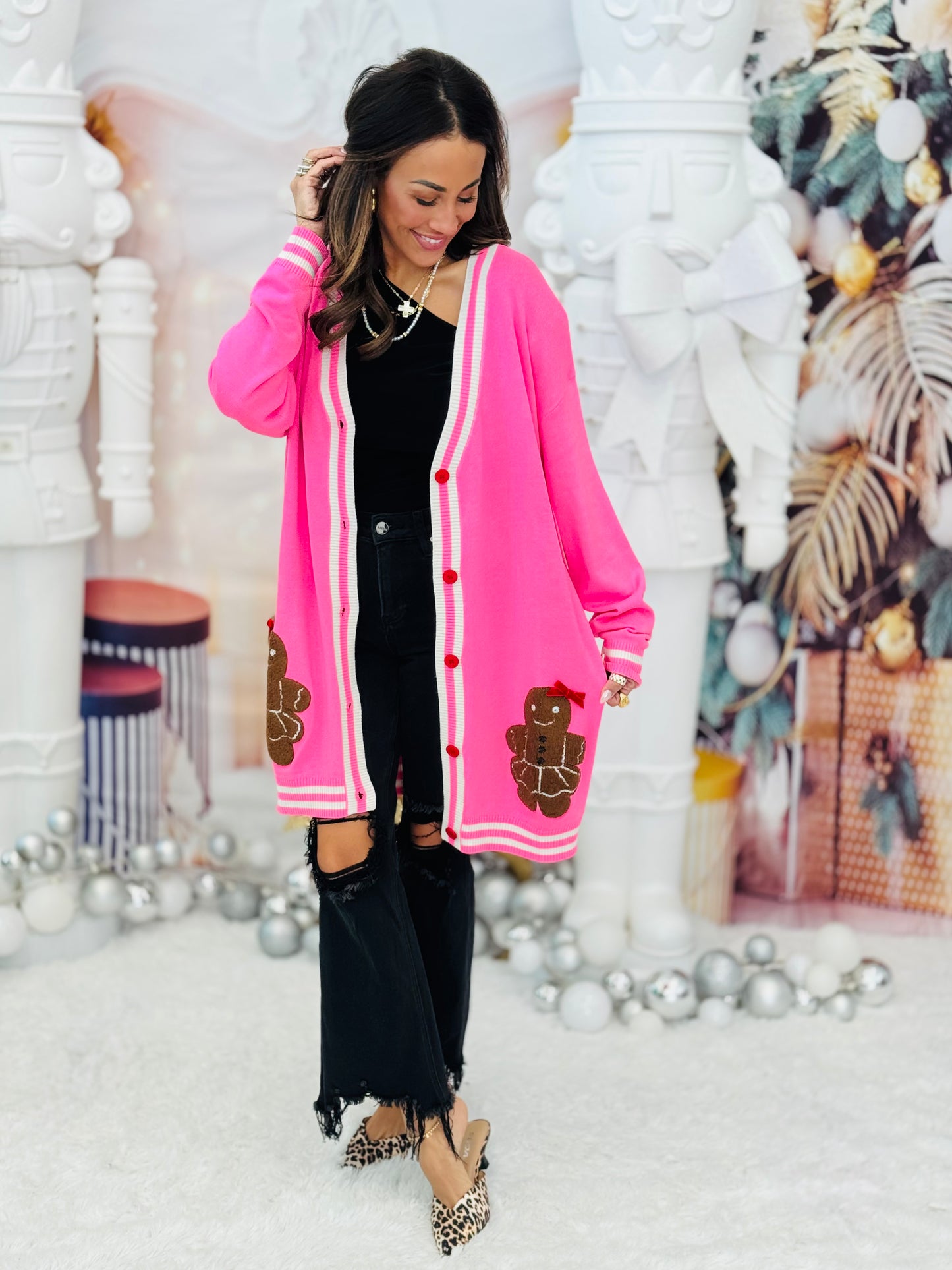 Ginny The Gingerbread Girl Long Cardigan (Reg. and Plus)