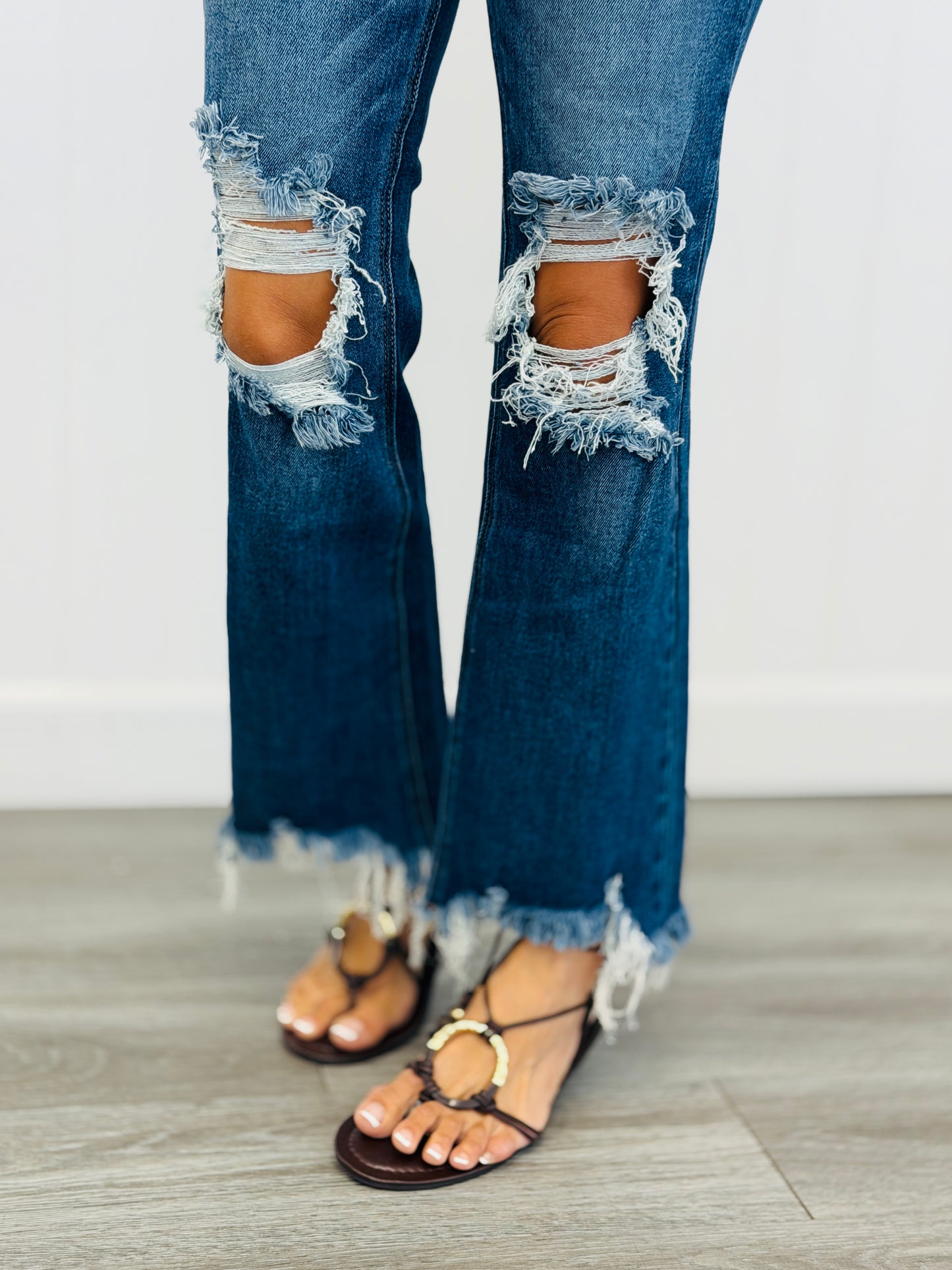 WR x Risen Dark Ready For Anything Crop Jeans (Reg & Plus)