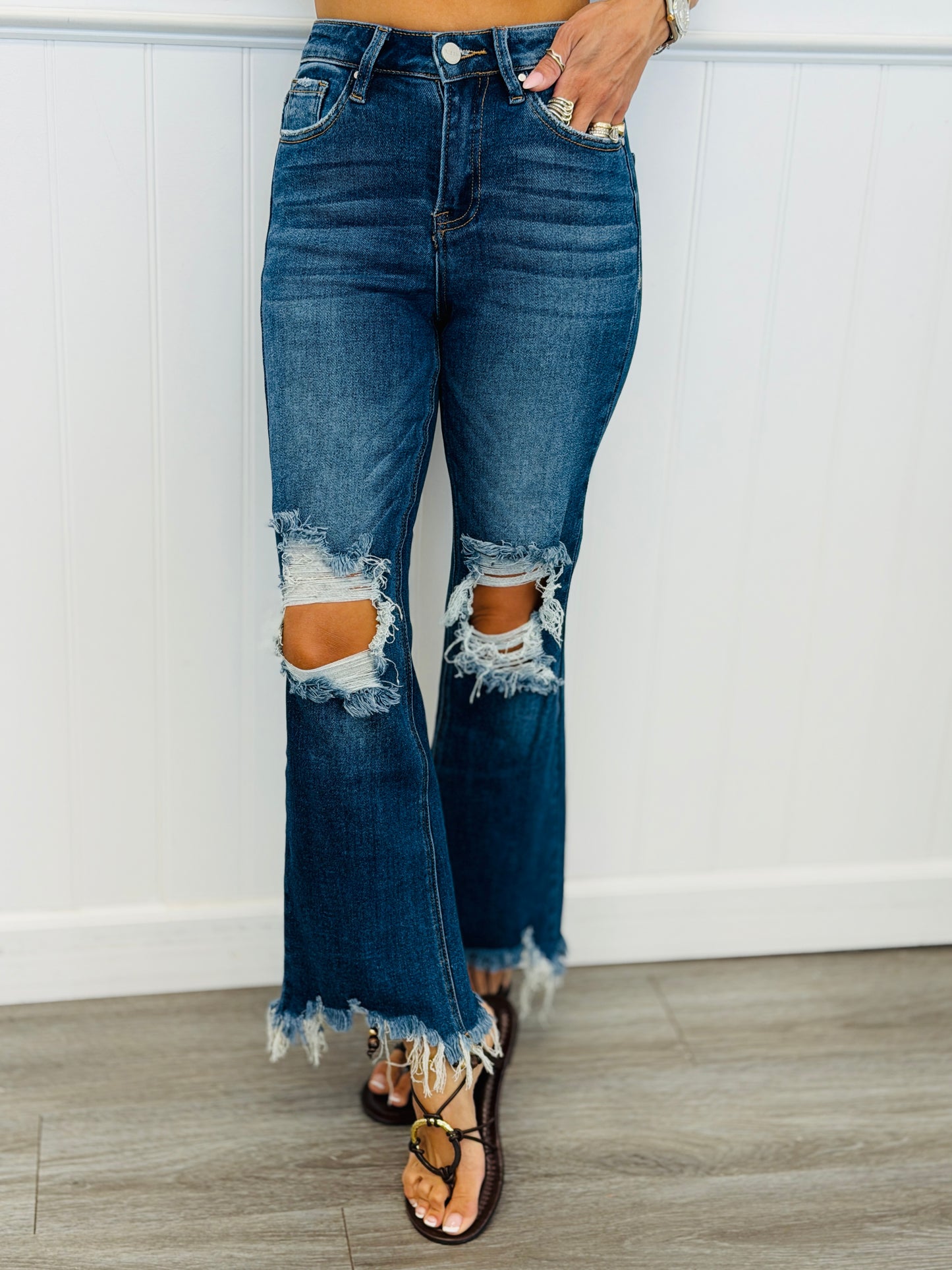 WR x Risen Dark Ready For Anything Crop Jeans (Reg & Plus)