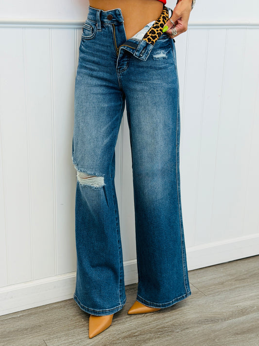 Judy Blue Tinsley Tummy Control Wide Leg  Jeans (Reg. and Plus)