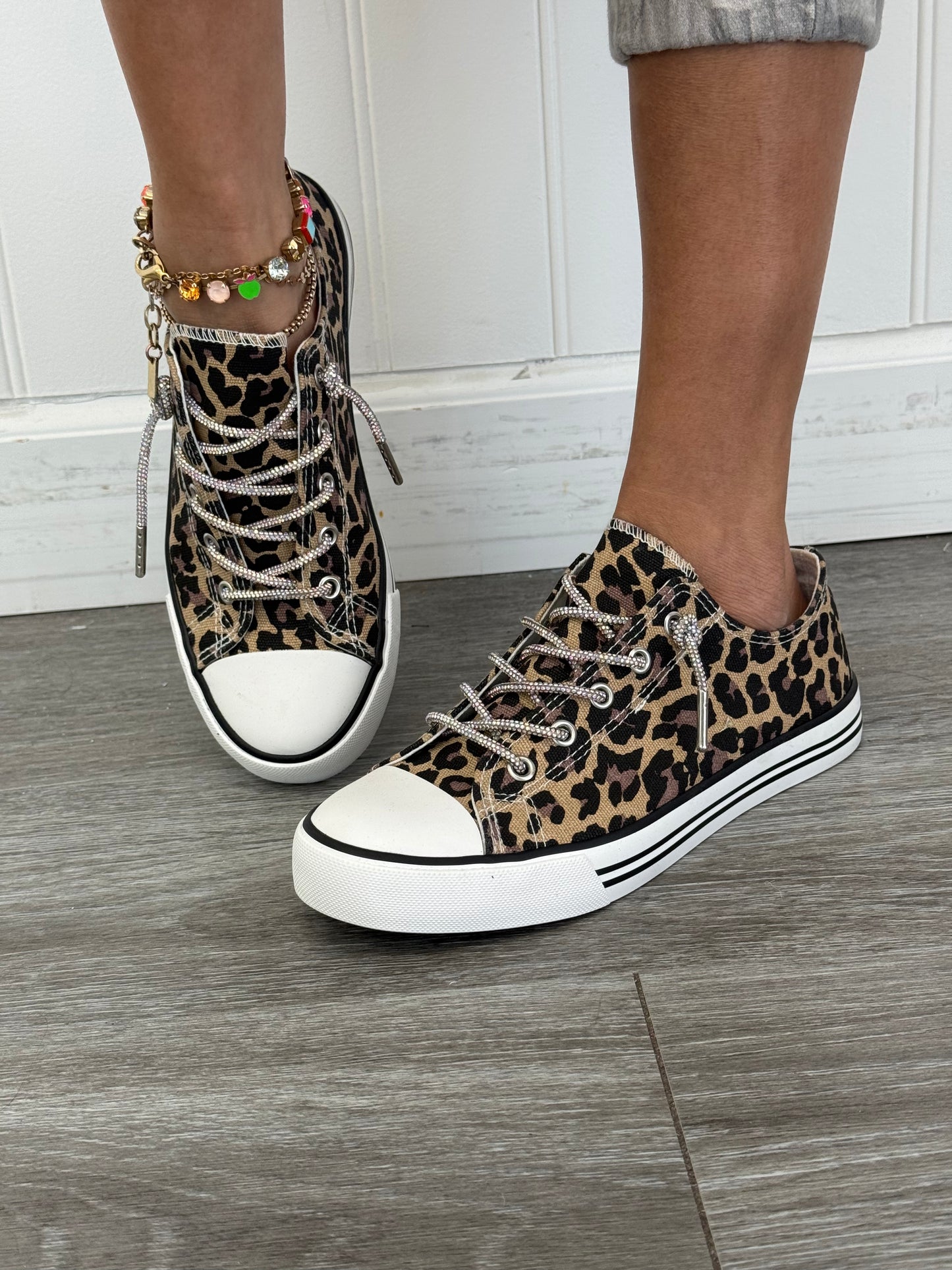 Leopard Sparkle On Sneakers