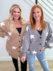 Star Printed Button Down Long Cardigan (Reg.) - 2 Colors