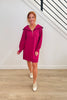 On Time Half Zip Sweatshirt Dress (Reg)-2 Colors