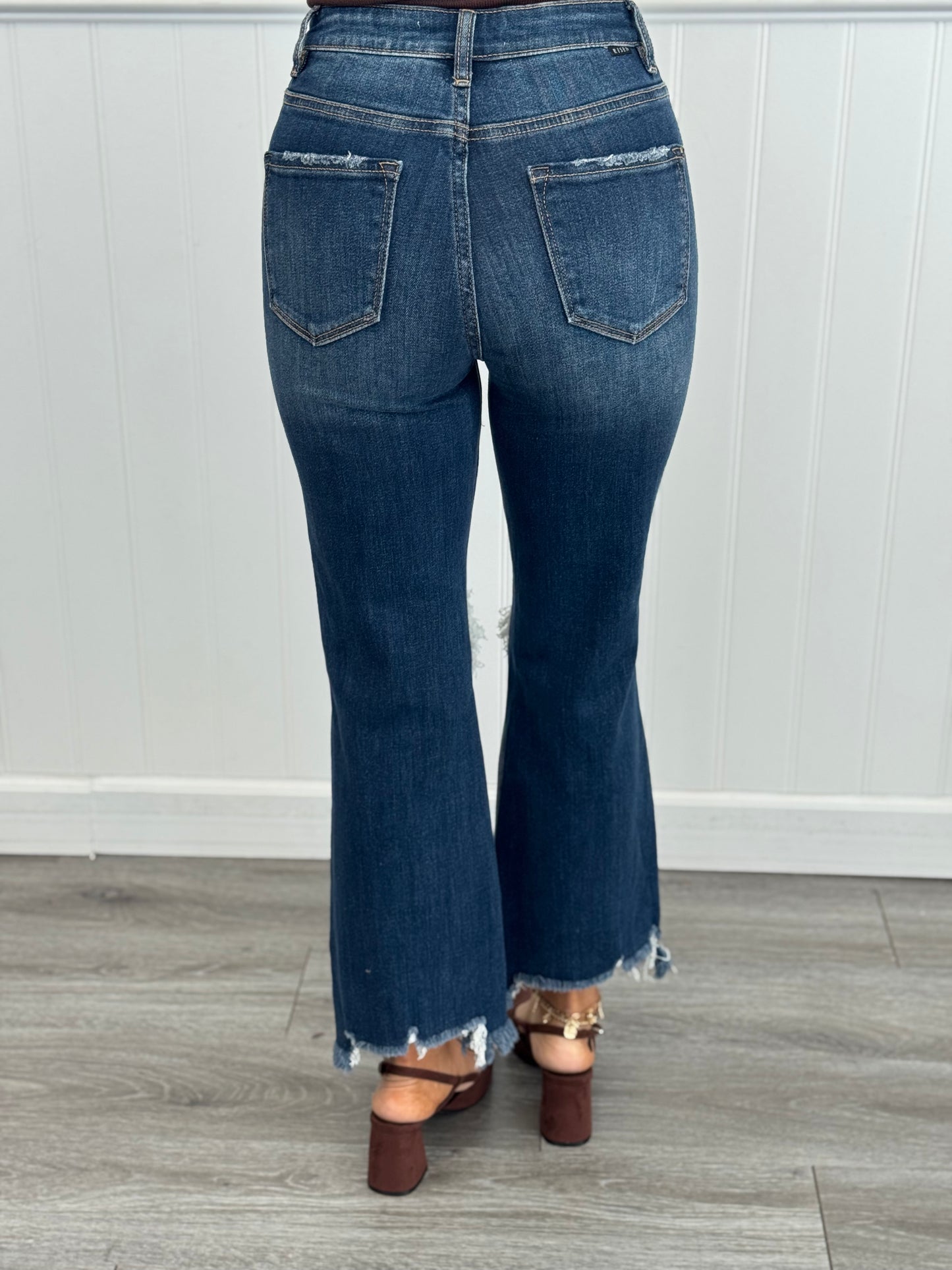 WR x Risen Dark Ready For Anything Crop Jeans (Reg & Plus)