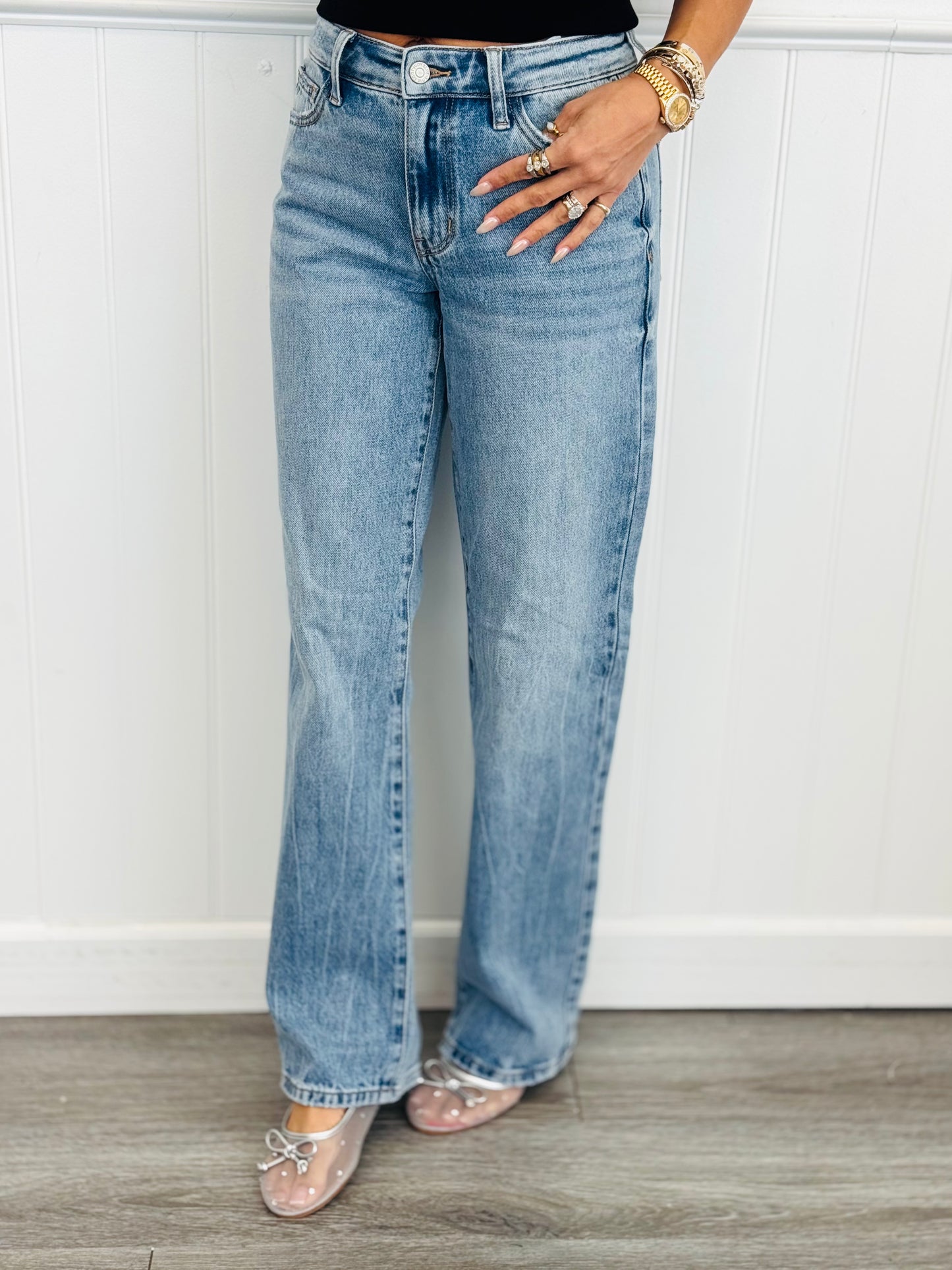 Judy Blue Rigid Rose Straight Jeans(Reg. and Plus)