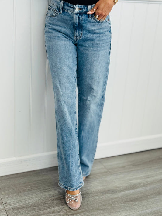 Judy Blue Rigid Rose Straight Jeans(Reg. and Plus)
