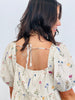 Taupe/Lavender Floral Flutter Sleeve Mini Dress (Reg. & Plus)