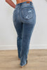 Judy Blue Isn't She Lovely Midrise Straight Jeans (Reg & Plus)