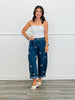 Washed Denim Pearl Bows Pants (Reg & Plus)