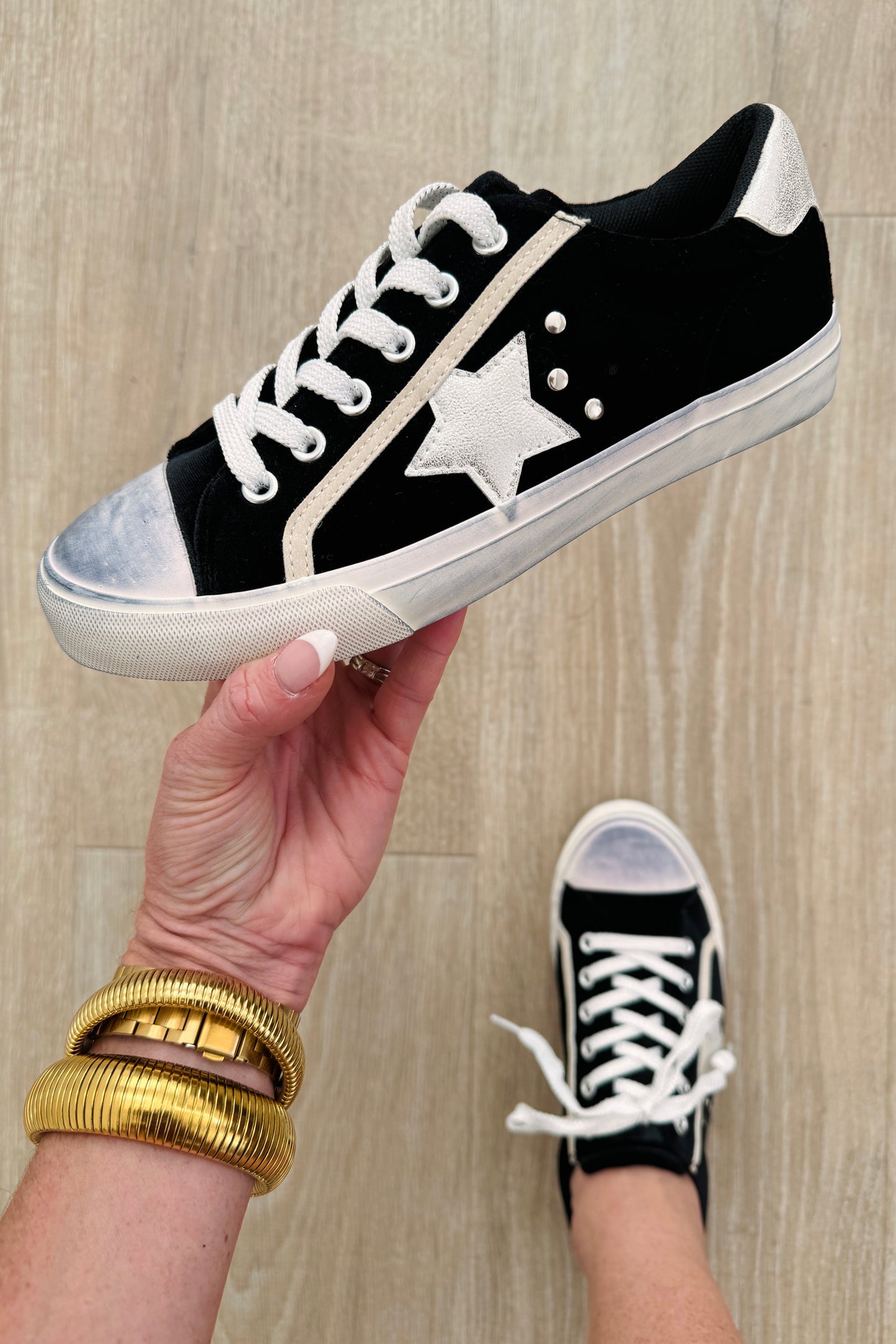 Corkys Big Dipper Black Velvet Sneakers