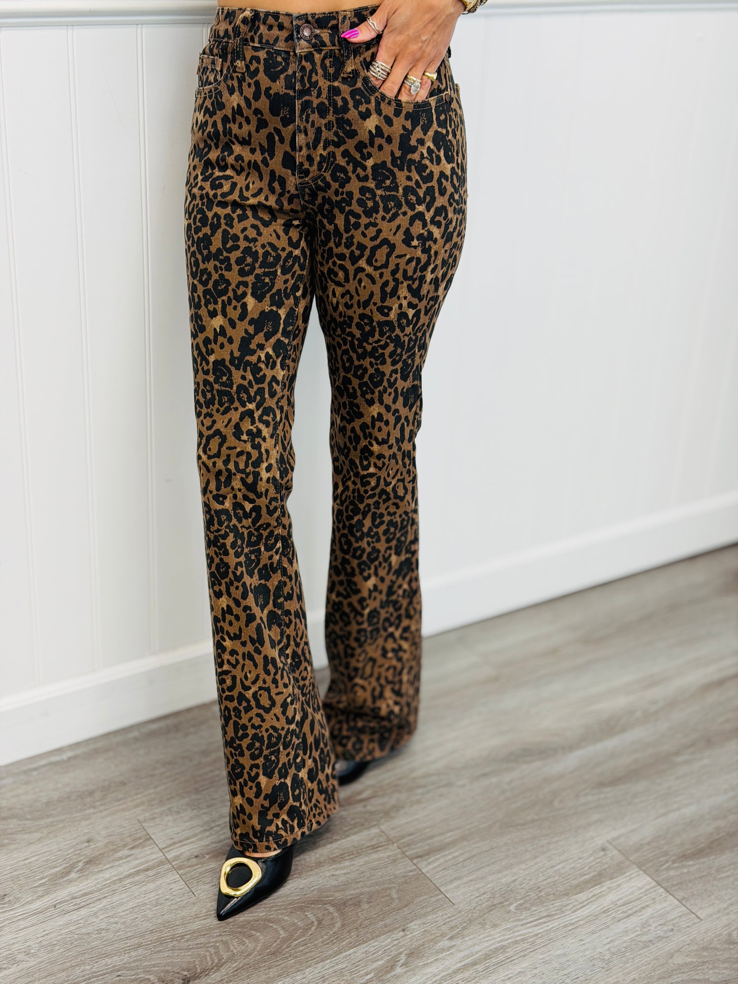 Judy Blue Wild Child Leopard Jeans (Reg. and Plus)