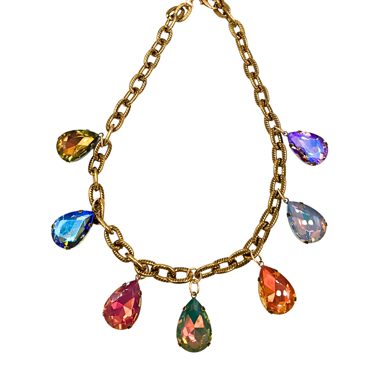 Gypsy South - Multicolor Teardrop Jewel Necklace