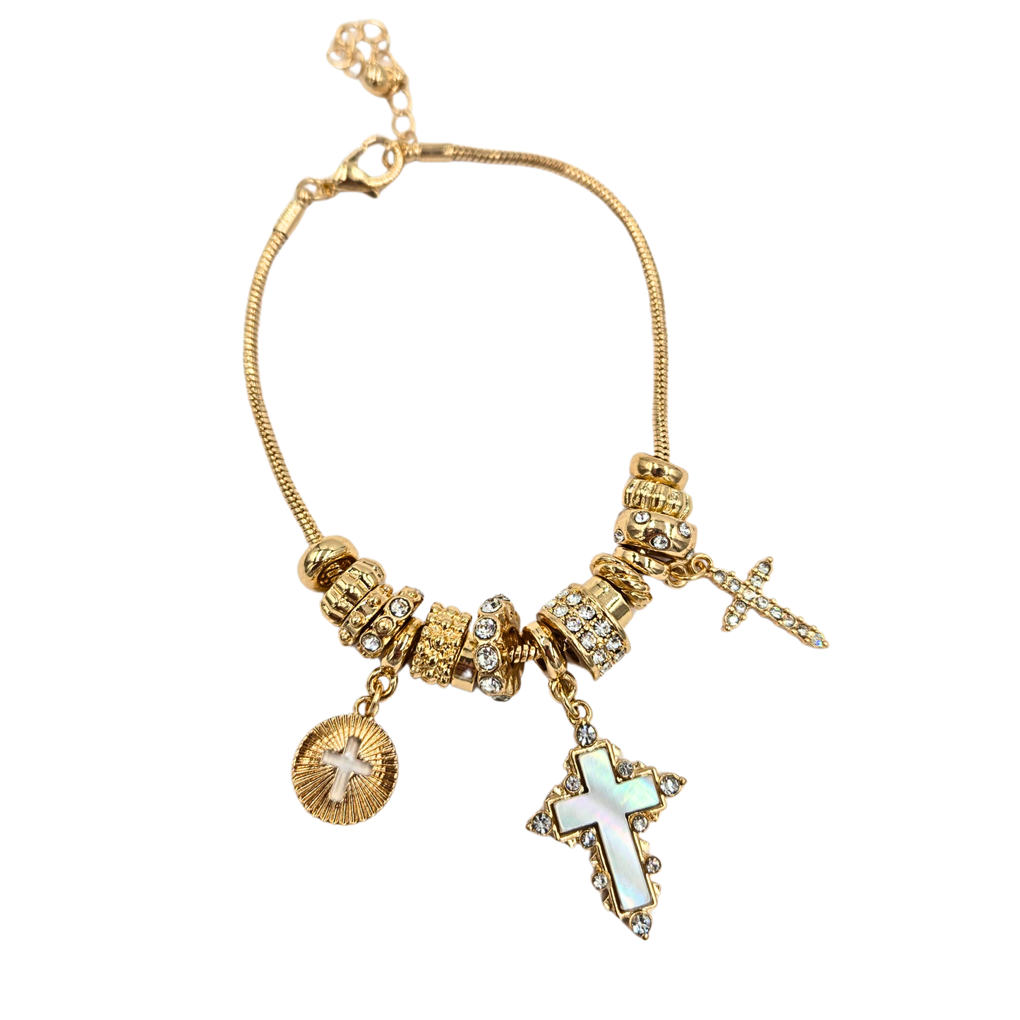 Elegant Gold Cross Bracelet