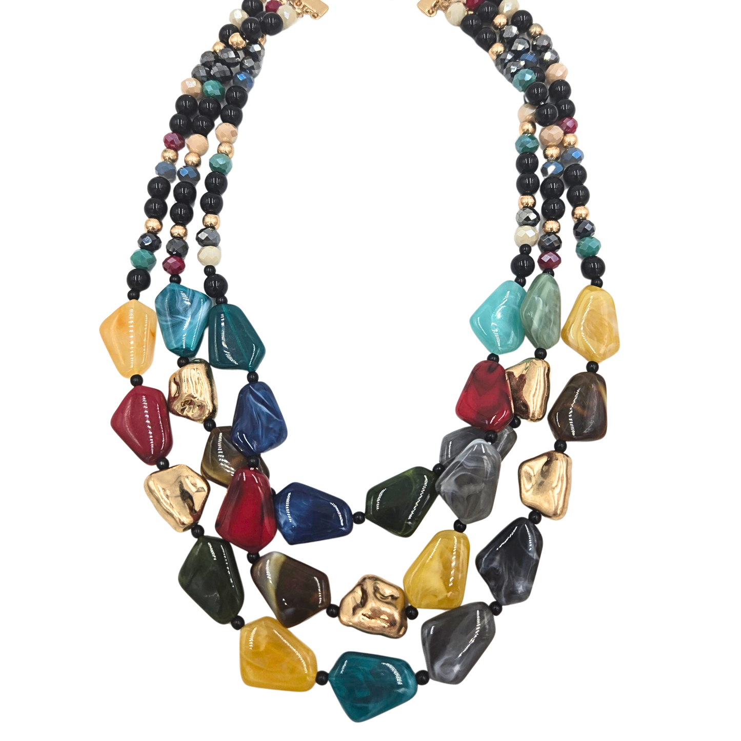 Midnight Mix Beaded Necklace