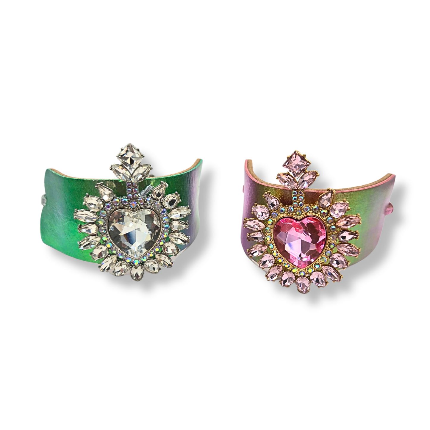 Sacred Heart Iridescent Cinch Cuffs