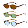 Retro Oval Color-Block Fashion Sunglasses (3 Colors)