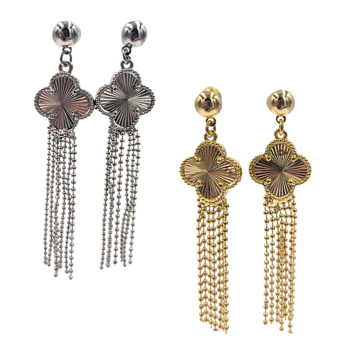 Clover Tassel Earrings (2 colors)
