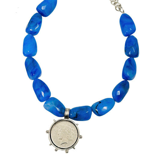 Yochi - The Anne Necklace in Lapis