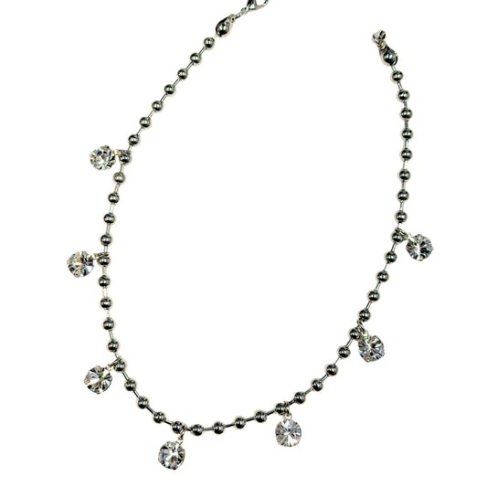 Yochi - The Heirloom Sparkle Necklace in Silver